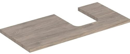 Geberit ONE Waschtischplatte, Ausschnitt rechts, für Aufsatzwaschtisch Schalenform, 105x3x47cm, 505.314.00.; Farbe: Nussbaum Hickory/Melamin Holzstruktur