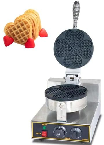 DINGK Electric Waffle Maker, 1000W Non-Stick Commercial Waffle Machine with 2 Slice, Adjustable Temperature&Timing Control, Stainless Steel, for Bakery Home Kitchen Restaurant