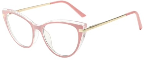 LJCZKA Blue Light Blocking Glasses Cat Eye for Women, Anti Blue Light Glasses Computer Eyeglasses Clear for Anti Fatigue and Eyestrain