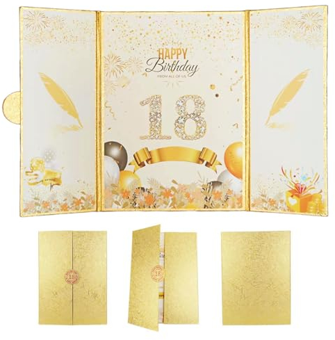 Morjakey Geburtstagskarte 18 Geburtstag Mädchen xxl,Karte18 Geburtstag Junge Mädchen, Geburtstagskarte 18. geburtstag mädchen, Karte 18 Geburtstag Personalisiert, Deko18. Geburtstag