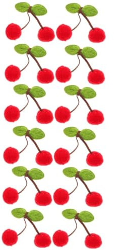 minkissy 12 Stk Kirsch Haars Pangen Haarspangen Haarklammern Haarschmuck Für Mädchen Kirschhaar-accessoires Kirschhaarnadel Haarschmuck Für Teenager Schmücken Stoff Die Seite Kind