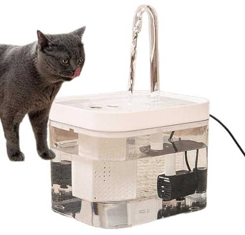 Wpsagek Dispenser per ciotola d'acqua per cani, fontana per acqua per cani, Fontana per gatti di grande capacità, Ciotola per l'acqua per cani con fontana con flusso d'acqua a ricircolo