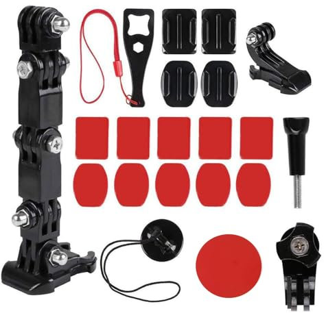 Kamera Helm Halterung Zubehör Kit, Flache Klebebefestigungen für GoPro, Actionkamera-Zubehör für von Erweiterungszubehör, Helmbefestigung Helmhalterungen kompatibel mit GoPro 12