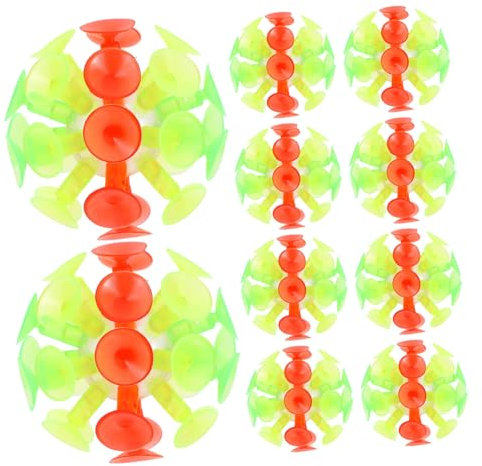 WOONEKY 20piezas Bolas De Ventosa para Niño Niña Juguete Creativo Interactivo para Padres Hijos Bolas Brillantes para Jugar Superficies Divertido para Niño Niña y Niñas