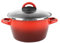 Magefesa Olla 'Sfumato Rosso' Ø16cm CON tapa de vidrio color rojo