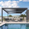 PURPLE LEAF Pergola Bioclimatique 4,6 x 3,3 m Pergola Aluminium Lames Orientables Superficie 15,18 m² Tonnelle de Jardin Exterieur Belvédères pour Patio Terrasse Exterieur, Gris