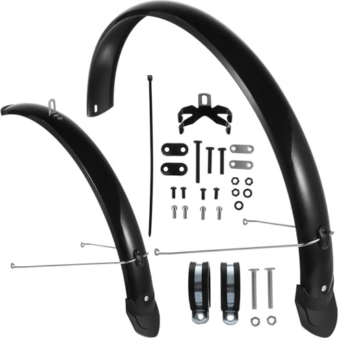 BESPORTBLE 27.5 Inch Mountain Bike Mudguards Abs Black Extended Design | Full Cover Front and Rear Pair, Outdoor Use, Resilient Sleek Styling for Bicycle Setup