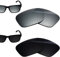 BlazerBuck Polarisierte Ersatzgläser für RayBan Chromance Aviator RB3543 59 mm Sonnenbrille, 2 Stück, Schwarz und silberfarben, 0