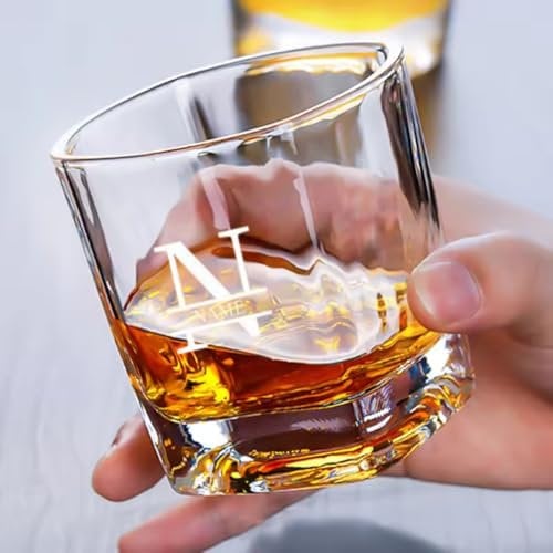 miguha Verre À Whisky Personnalisé Gravé 170 Ml/260 Ml, Chope À Bière Gravée Personnalisée, À Personnaliser Avec N'importe Quel Message, Choisissez Parmi De Nombreuses Polices, Cadeau De Whisky