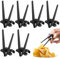 6 Pcs Snack Finger Chopsticks, Black Plastic Finger Chopsticks, Lazy Auxiliary, Reusable, Easy to Clean, Non-Slip, for Gamers Keep Hands Clean Working and Studying at Home(9.5x5x2.5cm)