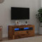 Myheimly TV Schrank, Fernsehtisch mit Stauraum LED-Leuchten, Lowboard für Fernseher, Fernsehschrank für Wohnzimmer,Holzwerkstoff Altholz