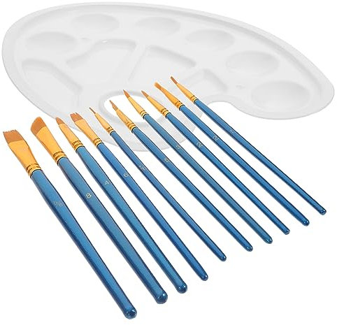 Angoily 1 Satz Pinsel acrylbilder bürste Reinigung Malerei-Zubehör ölgemälde malerei Set Stifte Machen TIPP Runde Lackpalette Detail Künstlerfarbe Stift für Ölmalerei Zeichnung Holz Blue