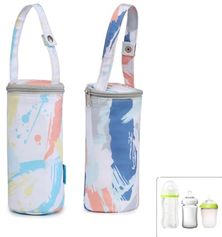 2 Stück Baby Fläschchen Isoliertasche, Isolierende Babyflaschen Tasche, B | Baby Flaschen Isolierbeutel, Mit Einer Langen Isolationszeit, für Kinderwagen, Kompatibel Mit Vielen Babyflaschen