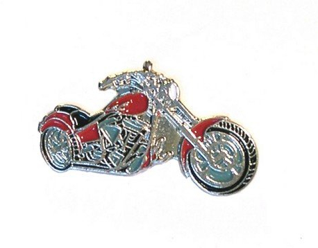 Mainly Metal Silver Metal Enamel Pin Badge Brooch Custom Bike Chopper Motorcycle