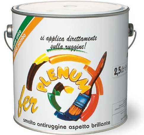 Smalto Antiruggine Lucido Fer Plenum Laiv colore Nero 0,750 Lt.