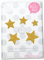Bügelbild 5 GLITZER Sterne 4 cm bis 2 cm, 40 mm bis 20 mm Aufbügler Applikationen Bügelsticker für Stoffe Textilien Kinder zum Aufbügeln Flicken, Farbe:Glitzer gold