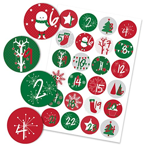 Papierdrachen 24 Adventskalender Zahlenaufkleber - Nr 15 - Sticker 4cm - zum Basteln und Dekorieren