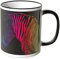 WANDKINGS® Tasse, Motiv: Buntes Zebra auf schwarzem Grund - SCHWARZ