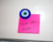 Evil Eye Glasmagnet, dekorativ, türkisch – griechisch – jüdisch – christlich – 3,8 cm handgefertigtes Ornament (einfarbig)