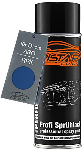 TRISTARcolor Autolack Spraydose für Dacia/ARO RPK Bleu Persan Metallic/Baikal Blau Metallic Basislack Sprühdose 400ml