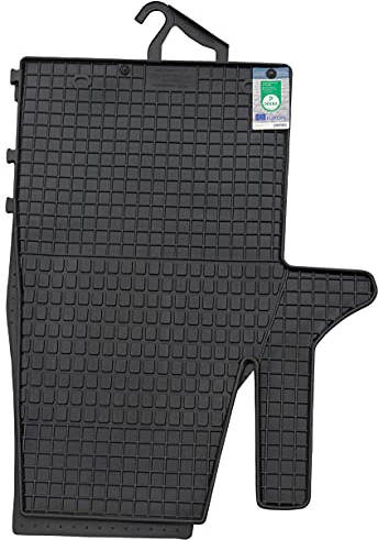 PETEX Gummimatten passend für T5 ab 05/2003 / T6 ab 06/2015 Führerhaus 3 Fußmatten schwarz 3-teilig, 68610, Satz 2-teilig