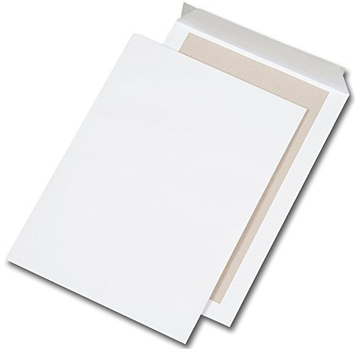 125 Versandtaschen B4 250x353mm mit Papprückwand / Kartonrücken 120g/m², weiß, ohne Fenster, haftklebend, HK von dimapax