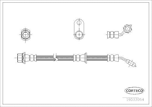 Corteco Bremsschlauch vorne links links passend für Avensis | 19033054