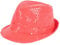 Alsino LED Pailetten-Hut Clubstyle Partyhut Trilby Pailletten Hut Blink Fedora Bogart Glitzerhut Glitter, Farbe wählen:TH-54 neon koralle