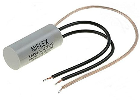 ERO Entstörkondensator KSPpz-10-2, Rund, Aluminium, Kunststoff, LED Entstörer, 250V AC, 0.1µF, ±20% Toleranz, 1.6cm, Aufputzmontage