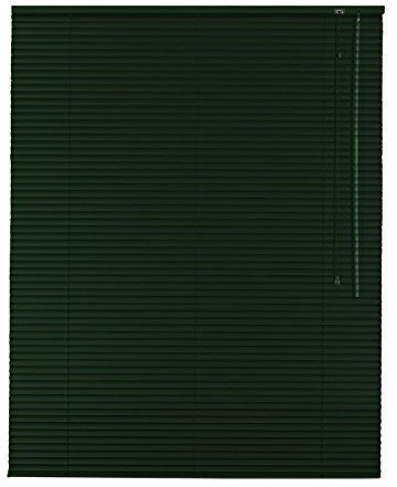 Hochwertige Aluminium Jalousie Jalousette Rollo 90 x 140 cm / 90x140 cm in Farbe grün/dunkelgrün - Bedienseite rechts // Maßanfertigung/Fensterjalousie/Fensterjalousette/Alulamellen/Alu-Lamellen