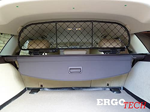 ERGOTECH Divisorio Griglia Rete Divisoria Compatibile con Jaguar XF Sportbrake (2012-2016) RDA65-S, per Trasporto Cani e Bagagli.