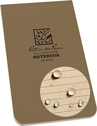 Rite in the Rain Taschenbuch 50 Blatt hellbraunes Papier 9,1 kg