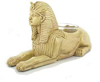 lachineuse - Ägyptische Sphinx-Figur – Kerzenhalter Sphinx – Objekt Innendekoration Ägypten Antik – Ägyptische Büste Bronze originelle Geschenkidee – Kerzenhalter Sphinx de Gizeh