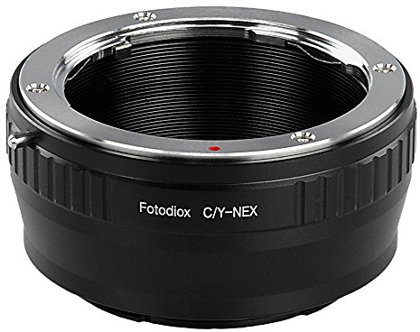 Fotodiox Lens Mount Adapter, Contax/Yashica (C/Y) Lens to Sony Alpha NEX E-Mount Camera