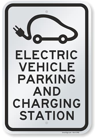 SmartSign Cartello Electric Vehicle Parking And Charging Station | 30,5 x 45,7 cm in alluminio