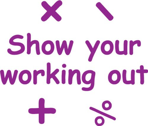 Show your working out Self inking teacher reward stamp X12055