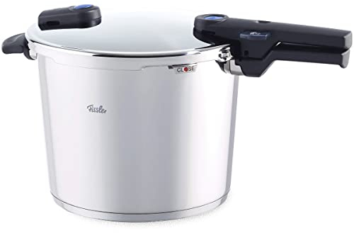 Fissler Vitaquick Olla a presión de inducción, 10 L y 26 cm de diámetro, acero inoxidable, 2 niveles de cocción, apilable
