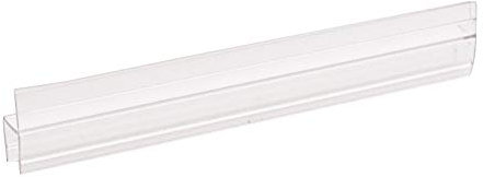 Sperrliste Polycarbonat einem Stück Strike und Tür H Türfalz mit Vinyl Einsatz 180 Grad für 3/20,3 cm Glas – 98 in lang