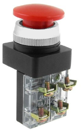 sourcingmap 1NO 1NC Arrêt D'urgence Momentané Red Commutateur De Bouton Poussoir