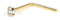 jewellerybox Clou de Nez Coudé en L en Or Jaune 9 Carats et Oxyde de Zirconium - Blanc