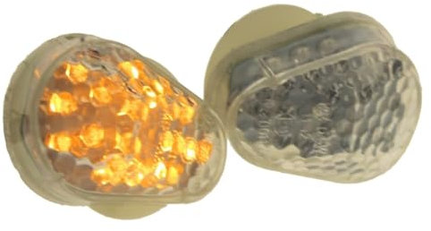 Motorrad Blinker Verkleidungsblinker Runbun transparent E-geprüft für CPI SM 50 Honda CB 500 600 Italjet Formula Kawasaki KLR KMX 600 650 125 Suzuki DL DR GN GS GSX Yamaha DT XJ XT