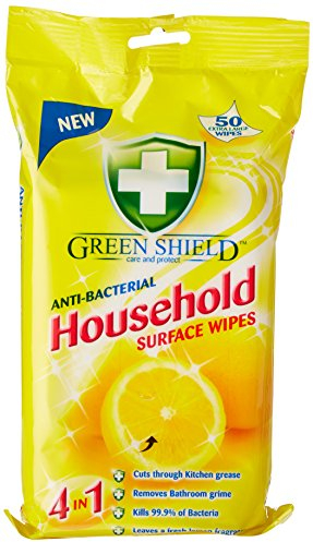 Green Shield Anti-Bacterial Household Surface Wipes (Pack of 8, Total 400)