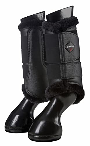 LeMieux Pro Sport Fleece Lined Brushing Boots Large Black