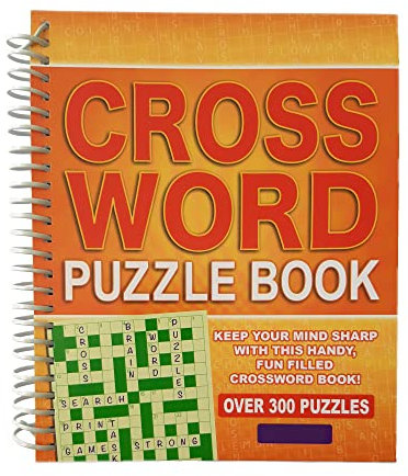 WF Graham Crossword Puzzle Book for Adults - Spiral Bound Brain Teasers Travel Puzzles Book with over 300 Puzzles