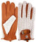 Kango Fitness Classic English Leather Driving Gloves Crochet String back Chauffeur Vintage fashion (Large, 312 - COGNAC)