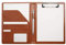 Klemmbrettmappe A5 Klemmbrett A5 Schreibmappe mit Klemmbrett Konferenzmappe A5 (Braun)