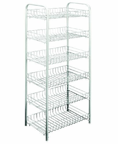 Metaltex 343006039 Allzweckregal 6-Etagen 41 x 26 x 104 cm Monaco