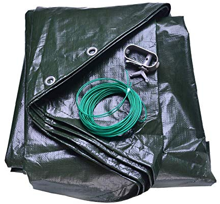 poolomio Bâche Hivernage Piscine Ronde 460-490 cm | Couverture d'hiver, bâche de Protection imperméable Ronde Vert/Noir | 200g/m² de matériau PE résistant aux UV & au Chlore