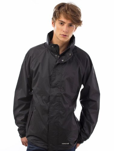 PRO-X elements Herren Regenjacke Uni RICHWOOD I Pfiffige wasserdichte Herren Jacke mit Kapuze im Kragen, Kinnschutz & mit integrierter Packtasche