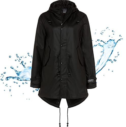 BMS Regenmantel 100% wasserdicht - schwarz - 36